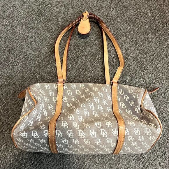 Dooney & Bourke All Over Signature Print Mini Shoulder Bag Y2K - Picture 5 of 14